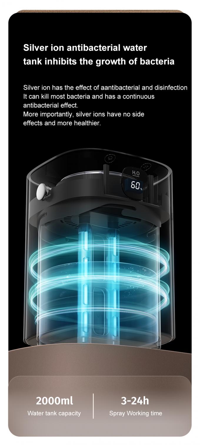 HOMEFISH 2000ml/2L комнатный увлажнитель H2O Увлажнитель воздуха 4000mah 4