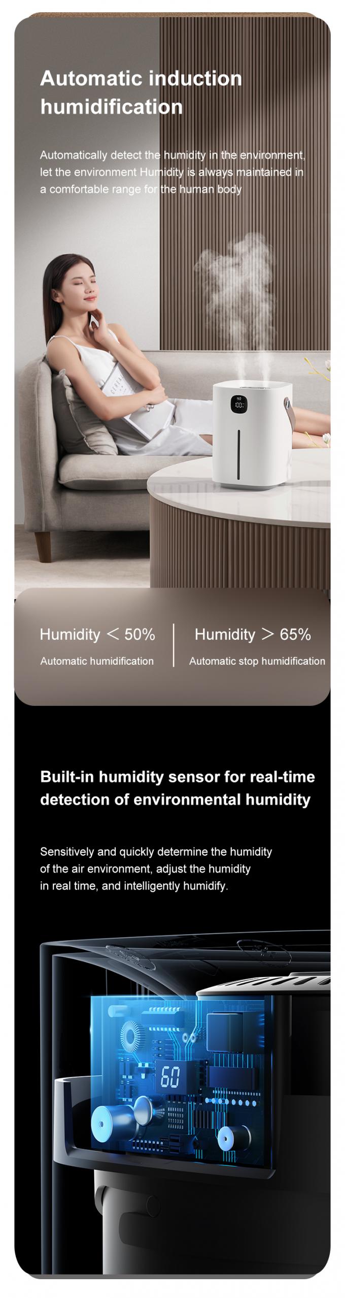 HOMEFISH 2000ml/2L комнатный увлажнитель H2O Увлажнитель воздуха 4000mah 5