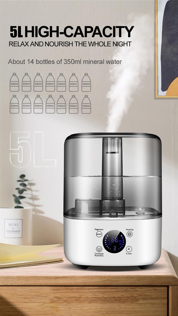 Увлажнитель большой емкости 5L без BPA с ультрафиолетовым дезинфицирующим светом 5