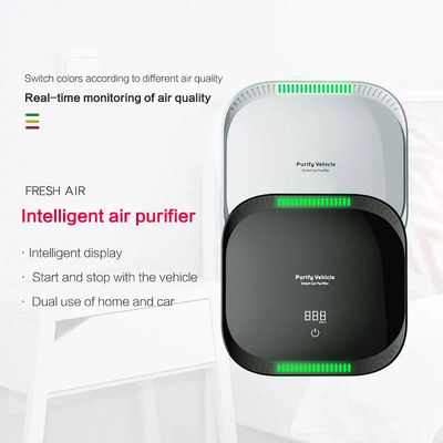 PM2.5 дисплей Мини портативный интеллектуальный очиститель воздуха Smart Touch Автомобильный HEPA фильтр очиститель воздуха с датчиком качества воздуха