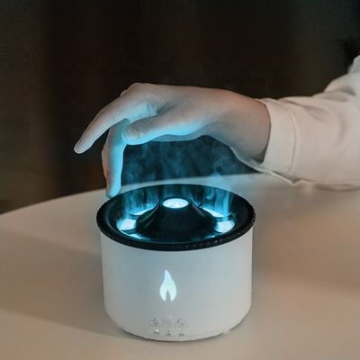 Хорошая цена Электрический ароматный диффузор эфирного масла с удалённым ультразвуковым смарт-ароматным диффузором Volcano 360ML Увлажнитель пламени онлайн